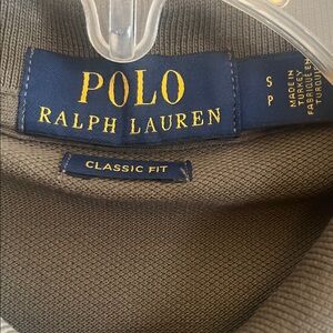 Ralph Lauren Olive polo with Bright Orange Emblem